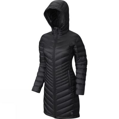 Parka Mountain Hardwear Nitrous Hooded Down Mujer Negras - Chile SJC648270